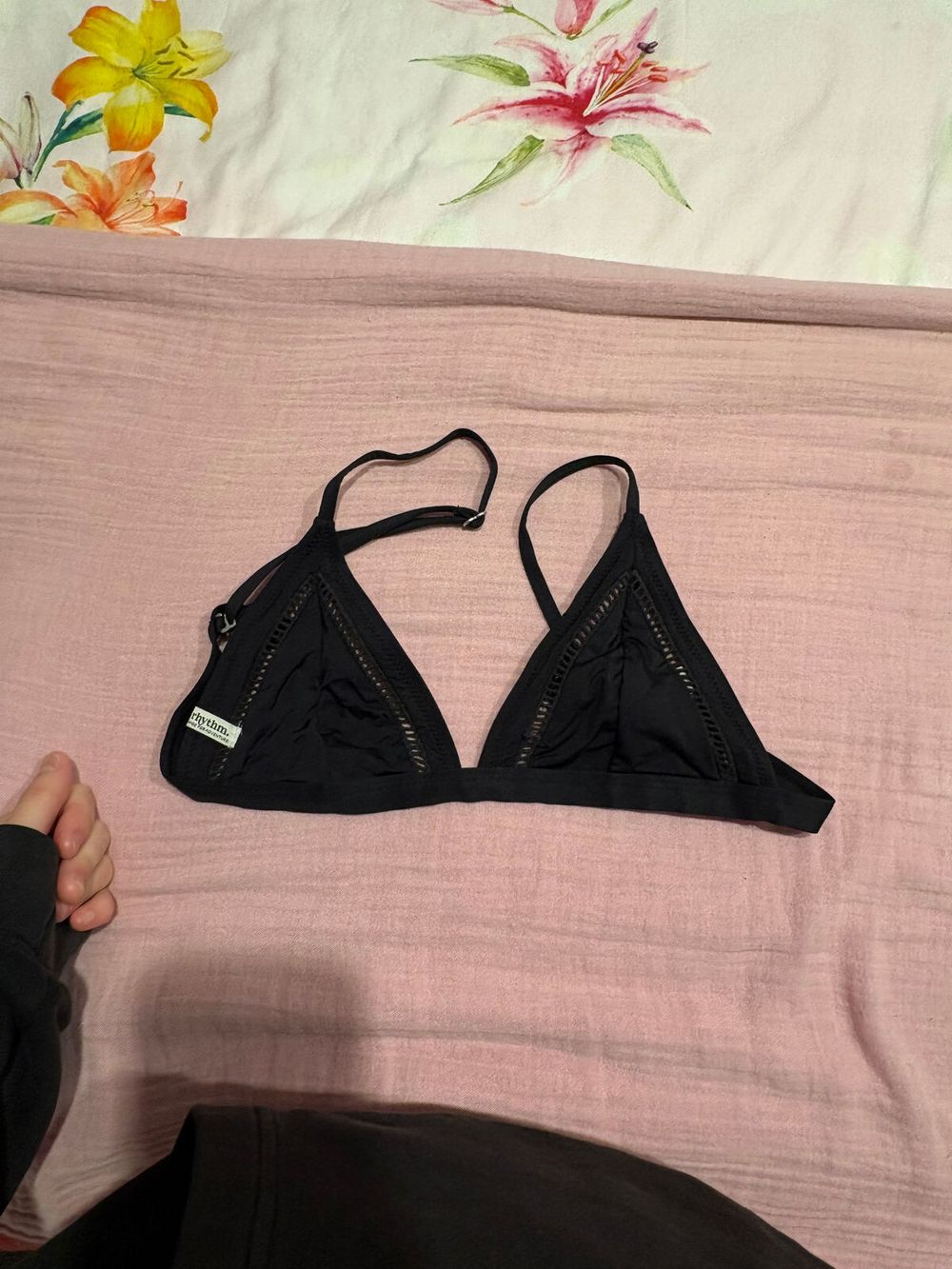 Rhythm Black Bikini Top Size XS