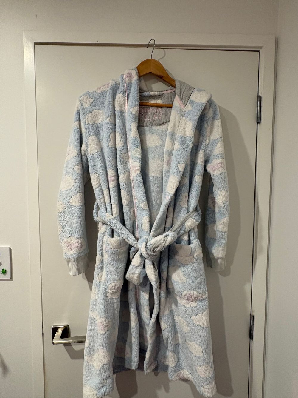 blue cloud dressing gown Cloud Cotton Robe in Lagoon Size XS main image 0