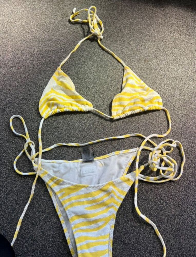 Triangl Yellow Zebra Bikini