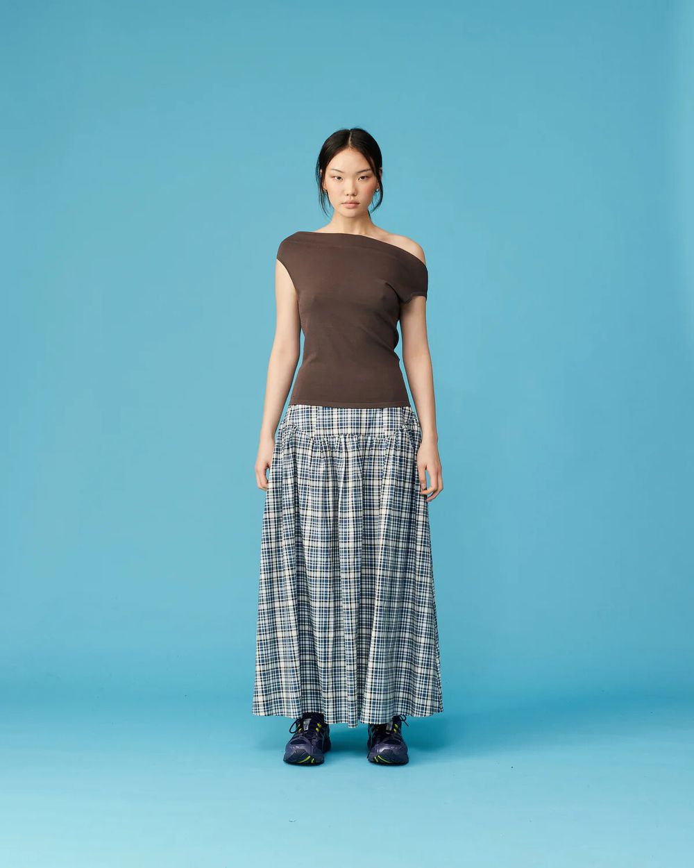 RUBY Trulli Skirt Light Blue Checkered