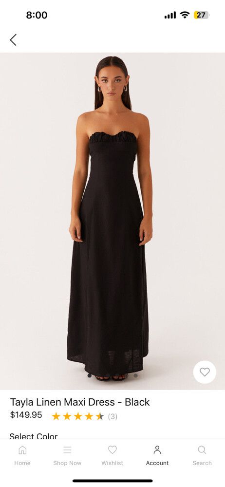 PepperMayo - Tayla Linen Maxi Dress Strapless on Designer Wardrobe