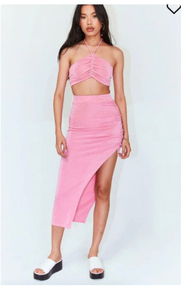 Princess Polly Pink Halter Top and Skirt