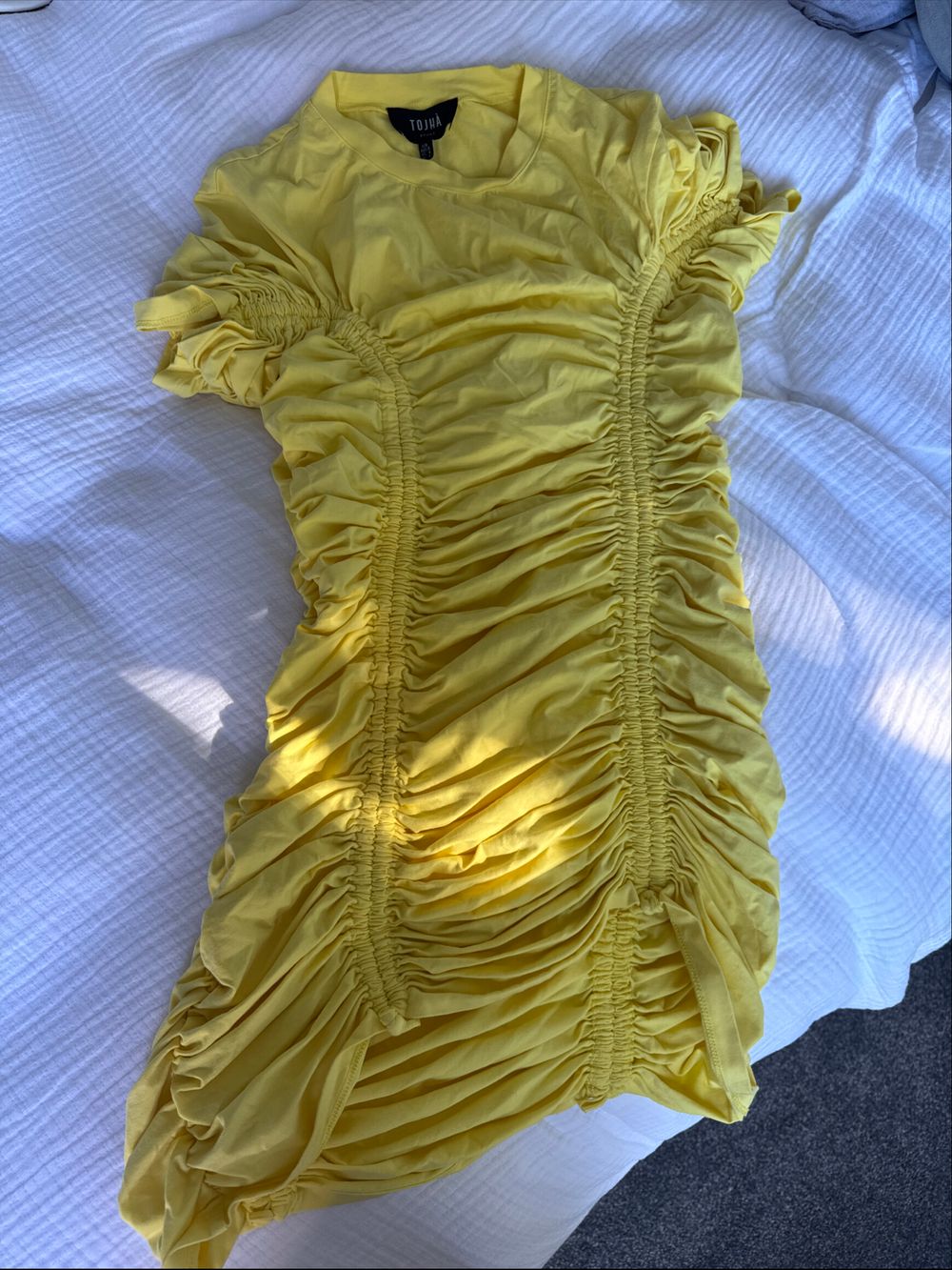 TUJHA Yellow T-Shirt Dress
