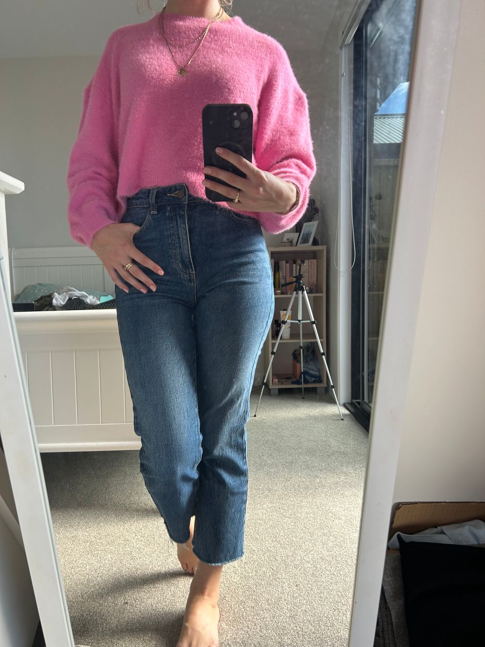 As New Warm Pink Knit Jumper