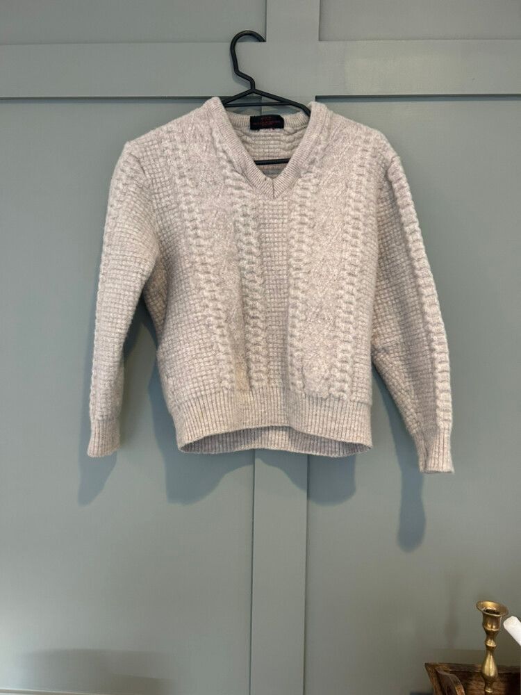 100% Pure Virgin Wool Petite Beige Jumper