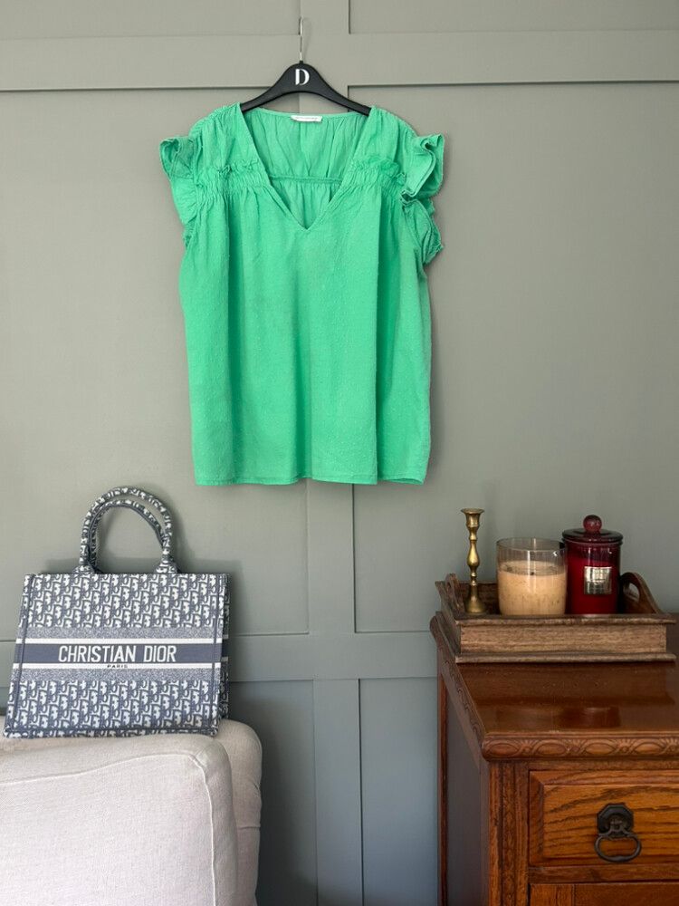 Betty Basics 100% Cotton Green Arlia Top