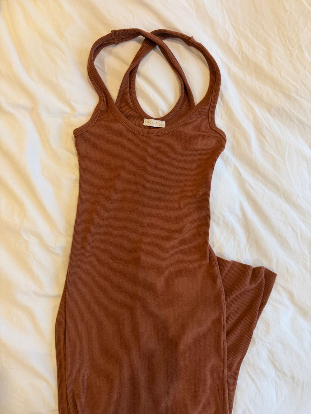 kookai brown halter dress and espresso Size:Sm Reuniontower com _okendo:syndication_key:CL126332002 Black gala dress long