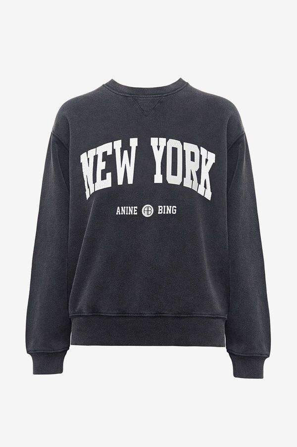 Anine Bing Ramona Gray NY Sweatshirt