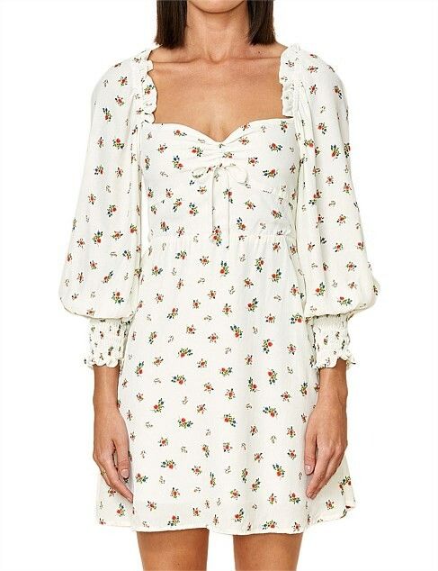 high neck a line mini dress Lace High Neck A-line Mini Dress - White