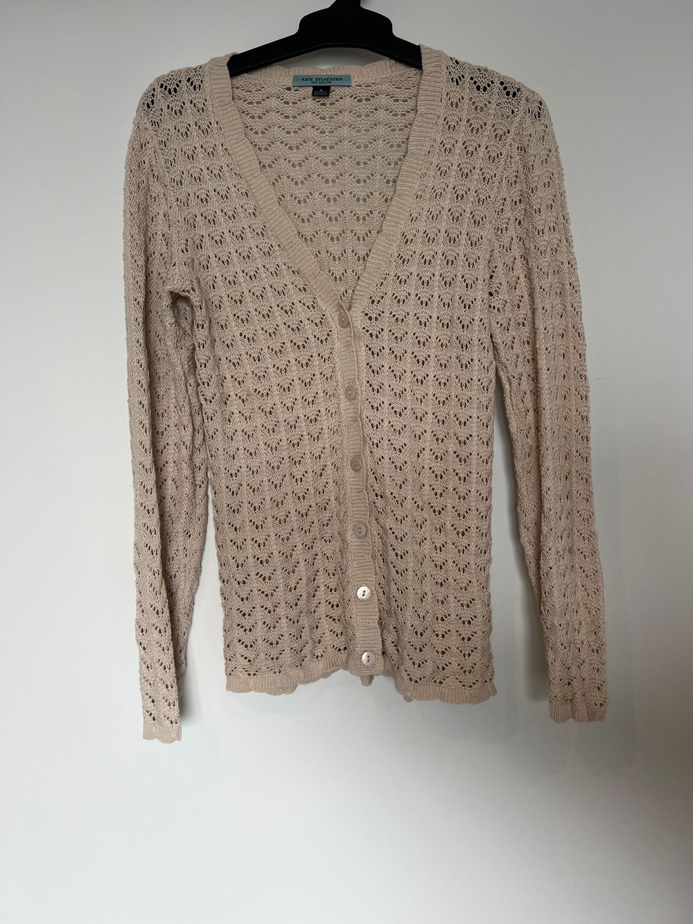 Eyelet knit cardigan