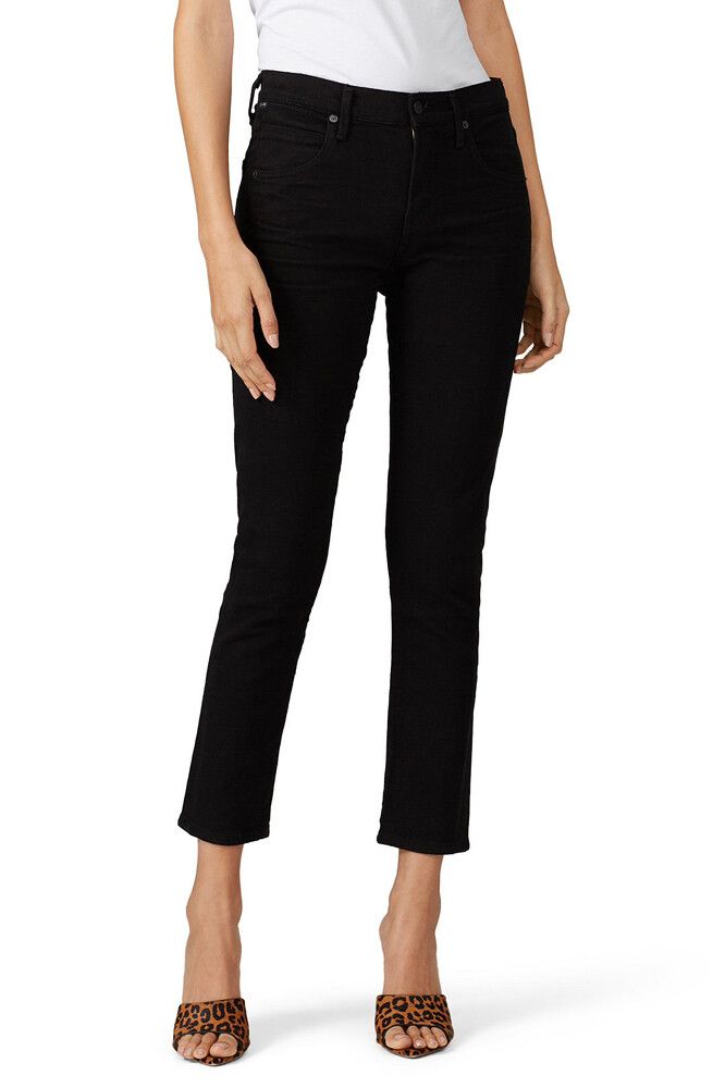 Citizens of Humanity Black Straight Leg Jeans