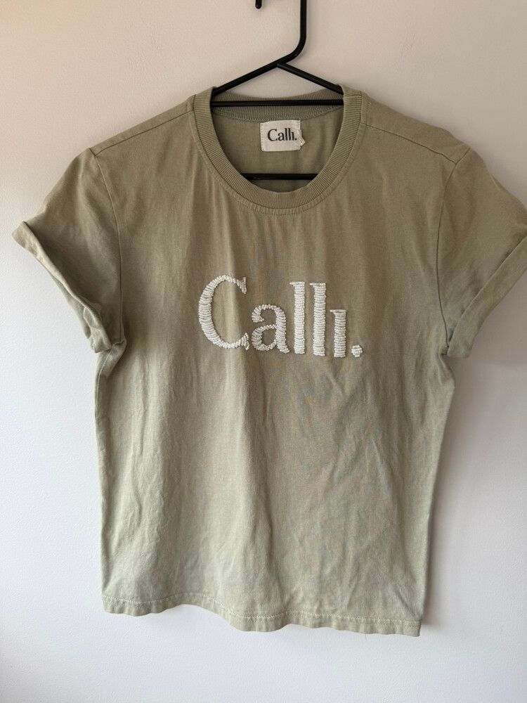 Calli. khaki beaded T-Shirt