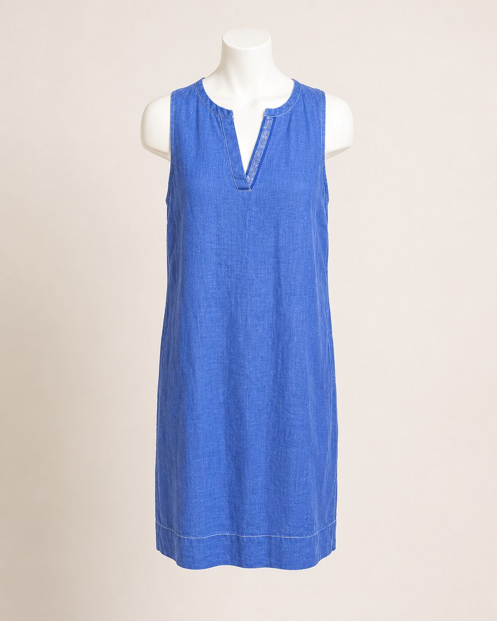 Tommy Bahama Blue Linen Sleeveless Shift Dress Size M