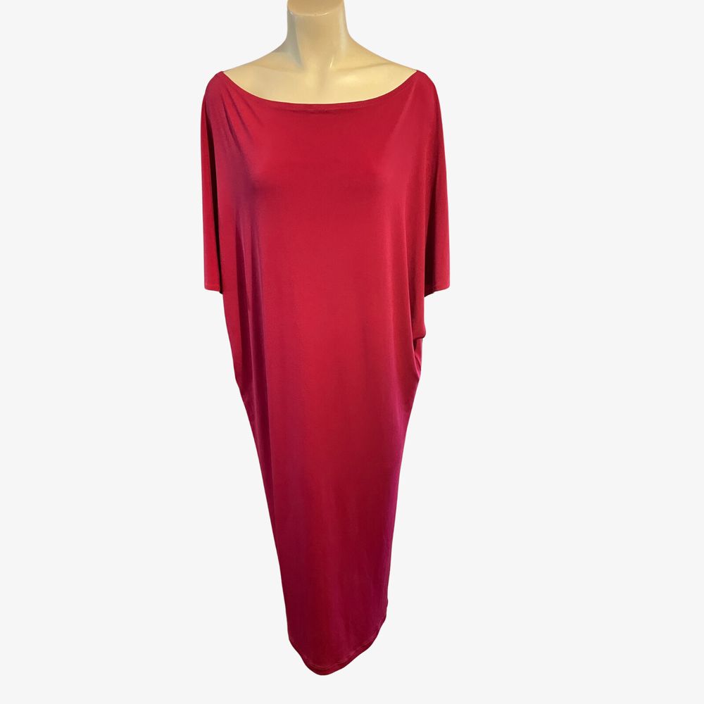 Turet Knuefermann Fuchsia Batwing Maxi Dress Size S NZ Made