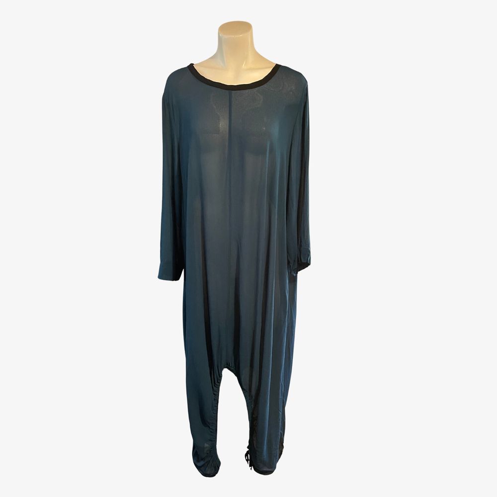 Deeanne Hobbs Teal Draped Maxi Dress Size XL