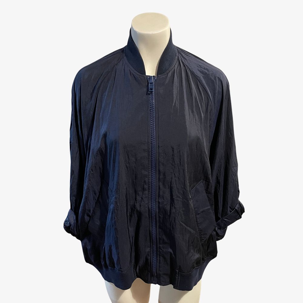 Karen Walker NZ Made Navy Oversized Bomber Jacket Size  6