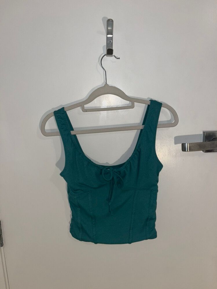 Luck & Trouble Green Tie Top