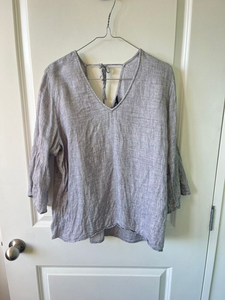 MAX Linen Grey Top