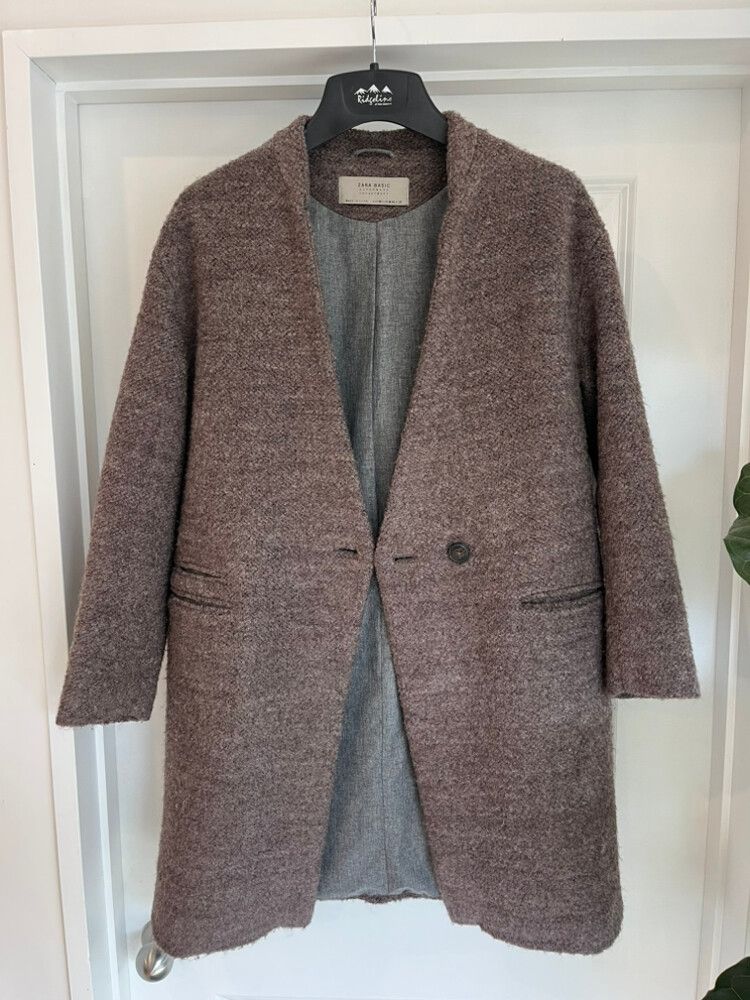 Zara Wool Blend Brown Coat