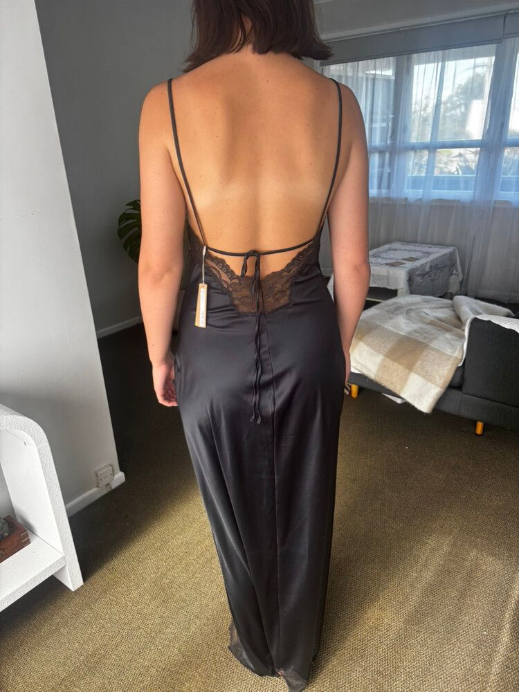 la perla black dress in – Marcia Wear adding a subtle Brown A-Line Satin Long Dress's Color:61#-Sapphire blue Ruffle Dresses