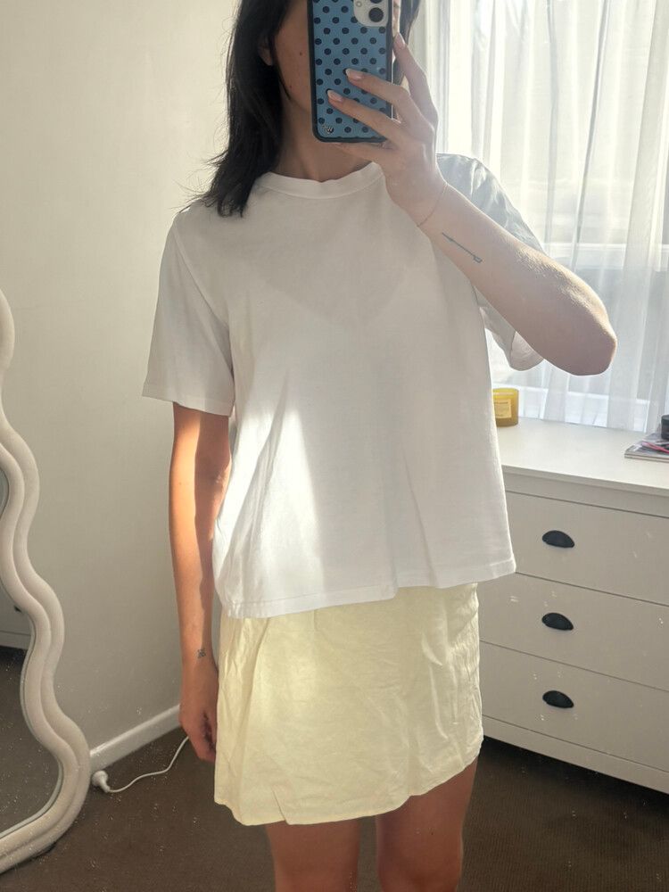 Linen mini skirt