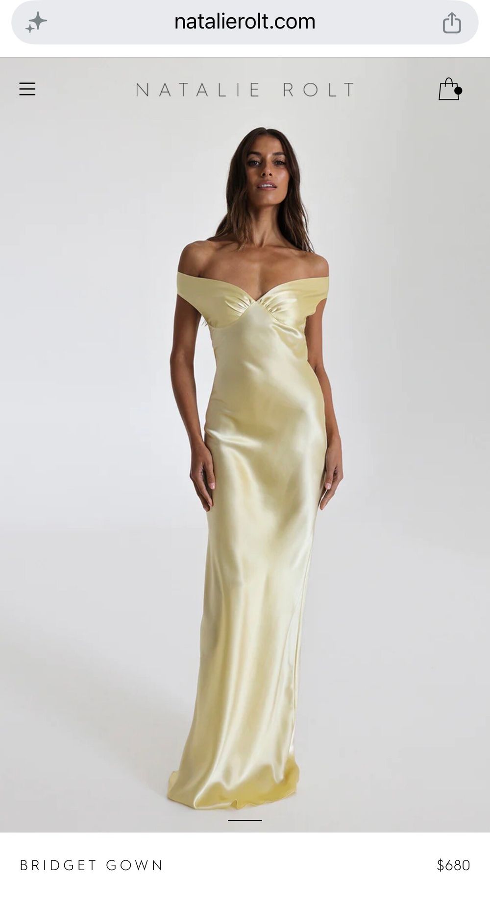 natalie rolt yellow silk dress Natalie Rolt - Bridget Dress Lemon Yellow