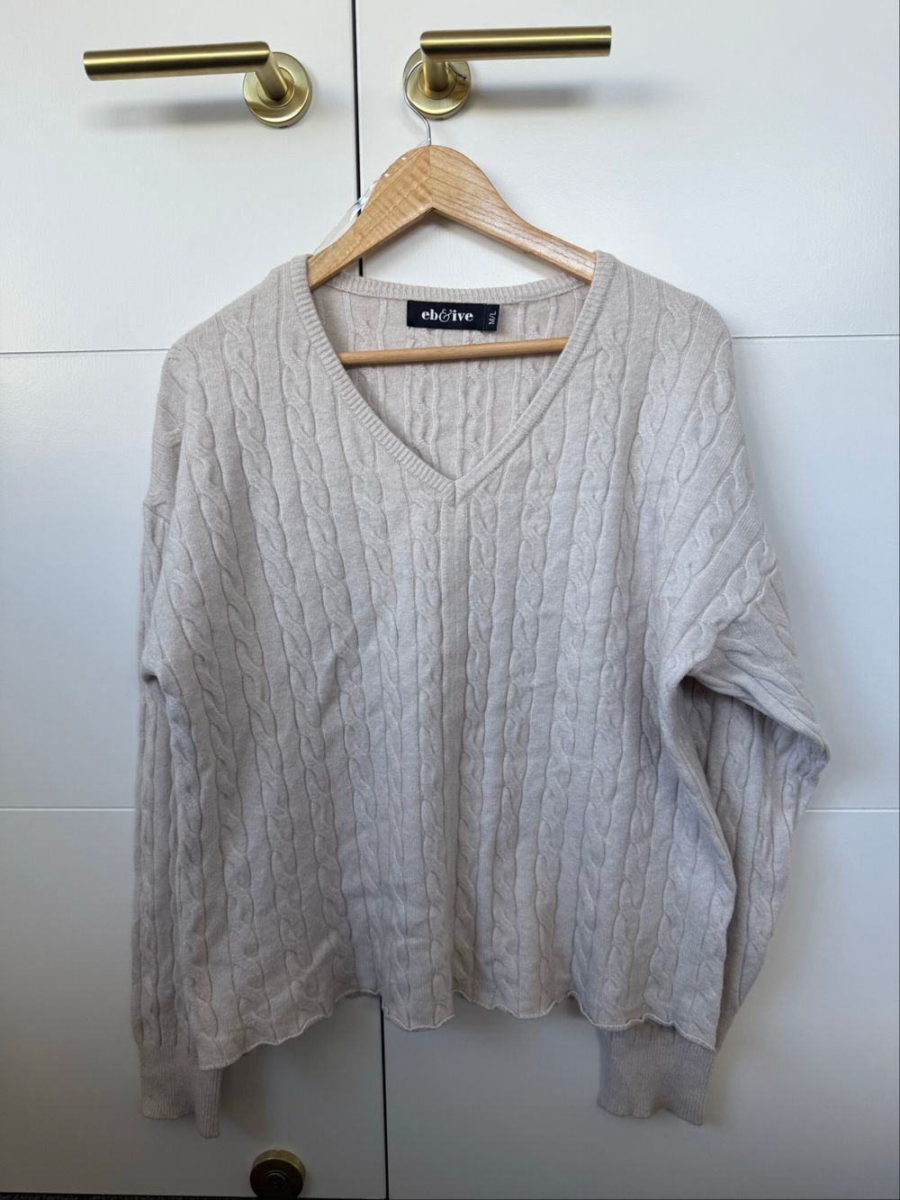 Eb & Ive Grey Cable Knit Jumper