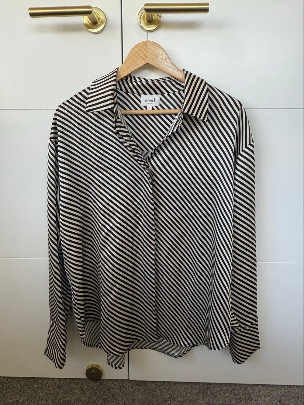 Seed Heritage Black and White Striped Shirt