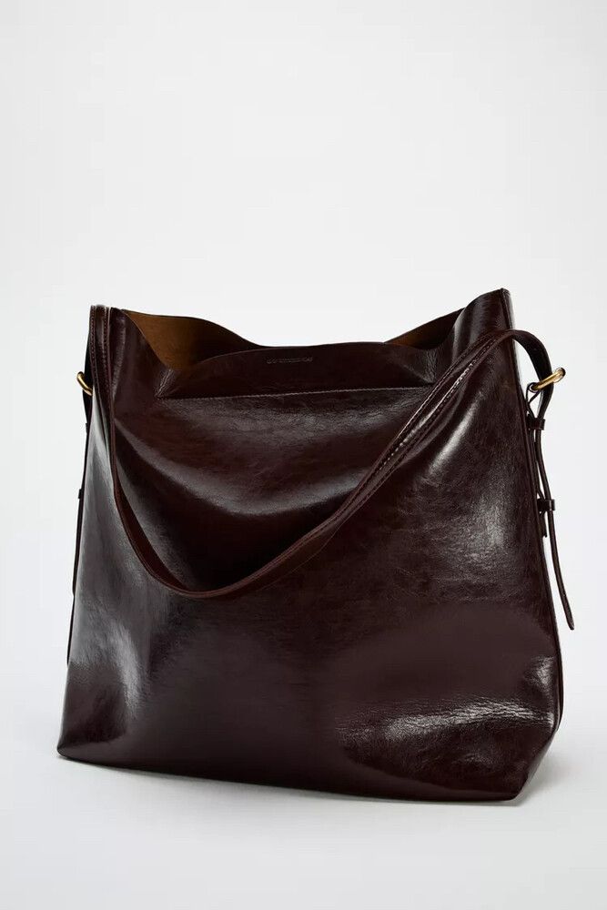 Zara Chocolate Brown Bucket Bag