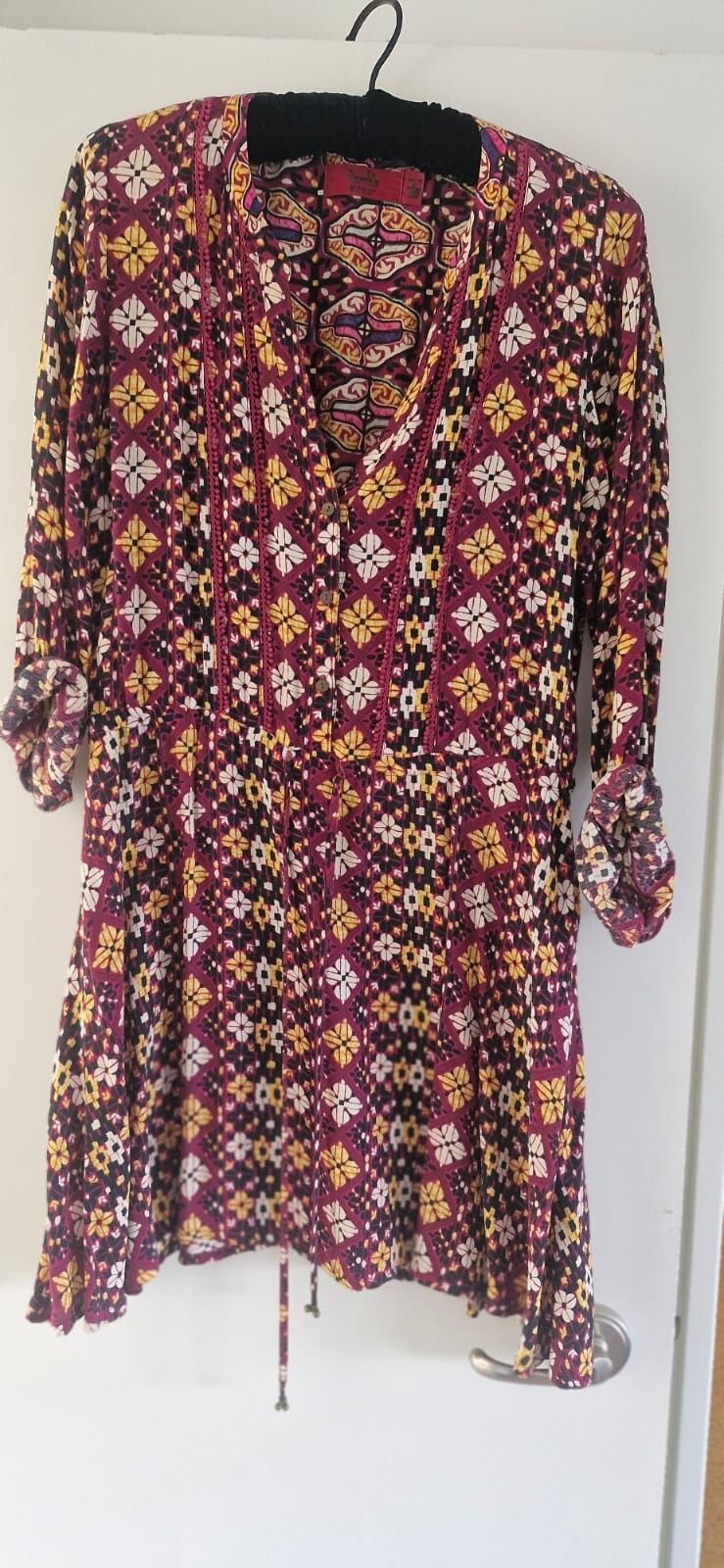 Tigerlily Burgundy Printed Dress