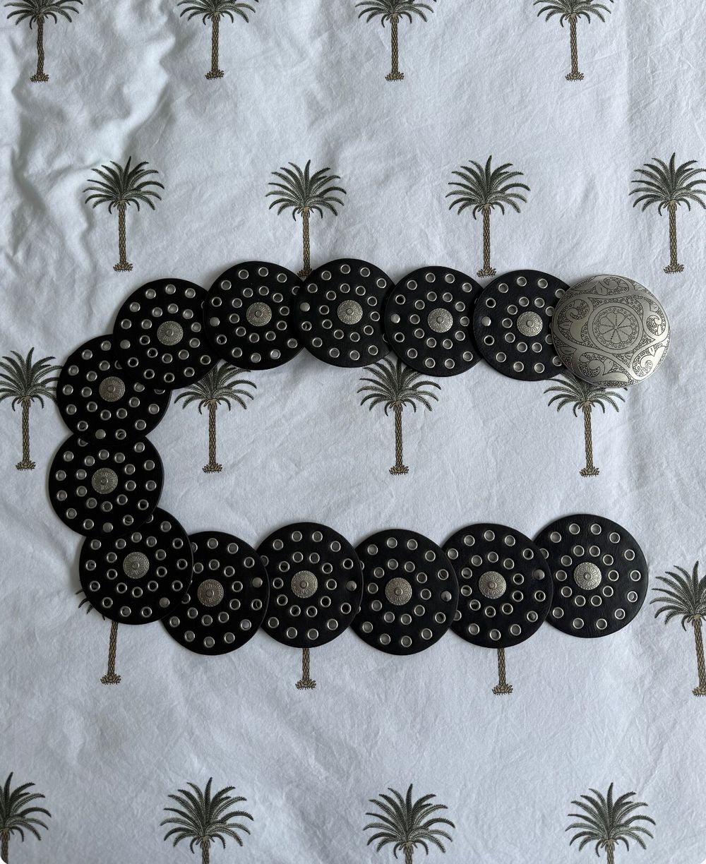 Black/Silver statement belt