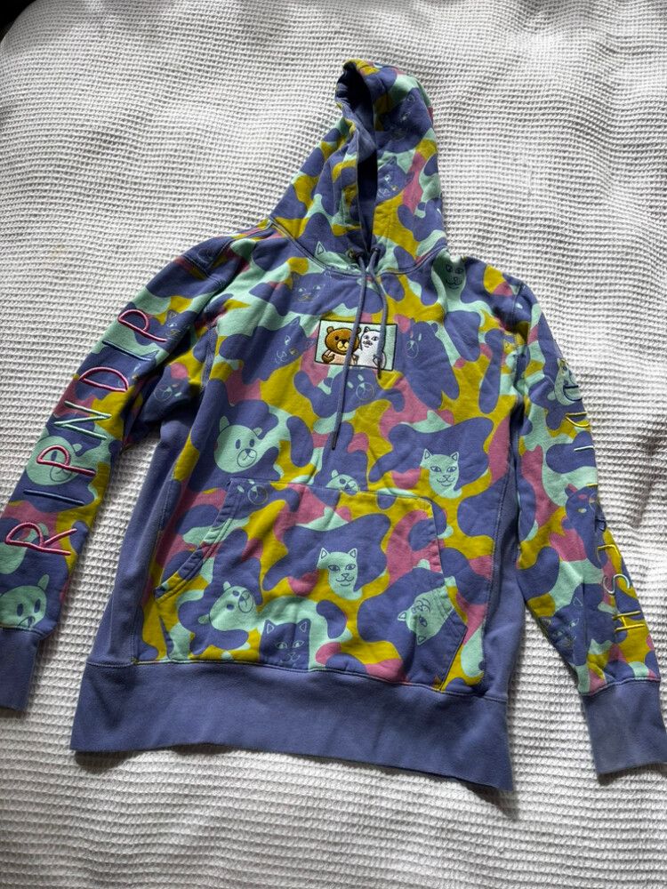 Ripndip x TeddyFresh Multicoloured Camo Hoodie