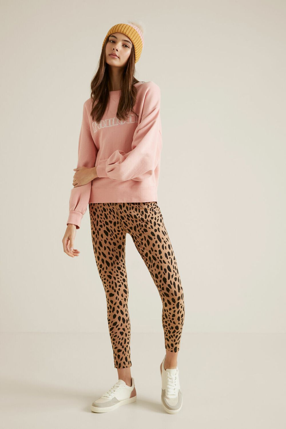 SEED HERITAGE Teen Animal Leopard Print Classic Stretch Tights Leggings NWOT