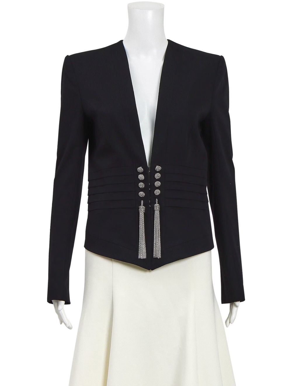 SASS & BIDE The Salute Tassel Black Winter Office Evening Peplum Blazer Jacket
