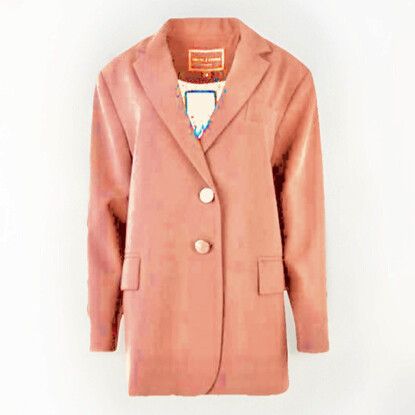 TRELISE COOPER Couture Pur-suit Of Happiness Crepe Pink Blazer Jacket