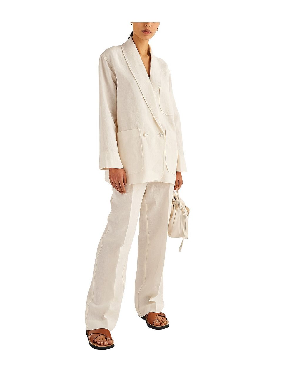 OROTON Linen Belted Robe Jacket Blazer RRP$499