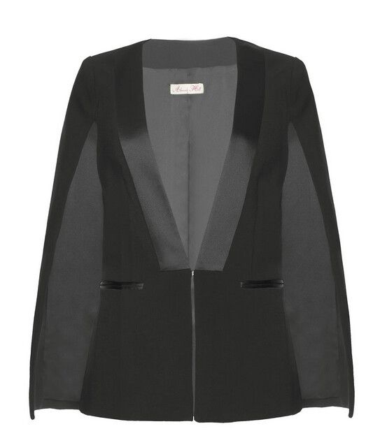 ALANNAH HILL Million Dollar Man Black Winter Office Blazer Jacket Tux Cape NWT RRP$329