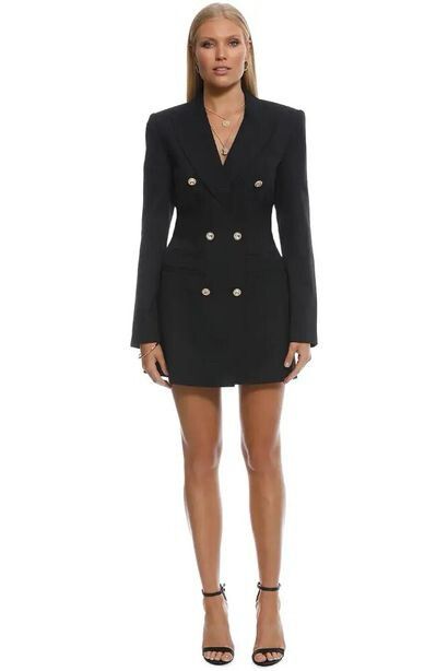 ALICE MCCALL Winter Black Belted Tailored Blazer Coat
