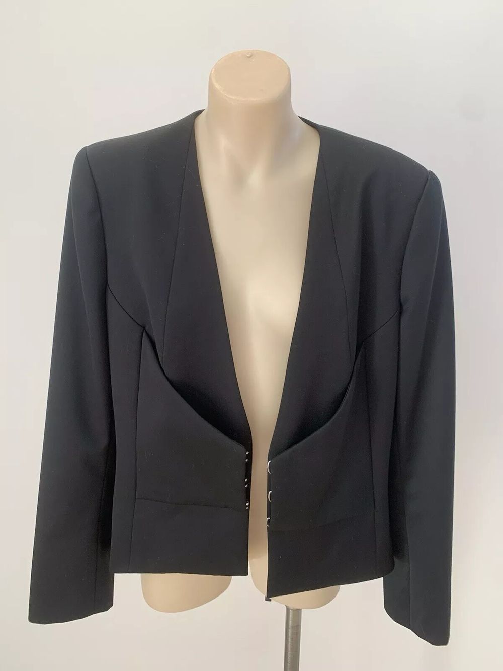 SASS & BIDE The Associate Wool Black Office Evening Winter Blazer Jacket RRP$590