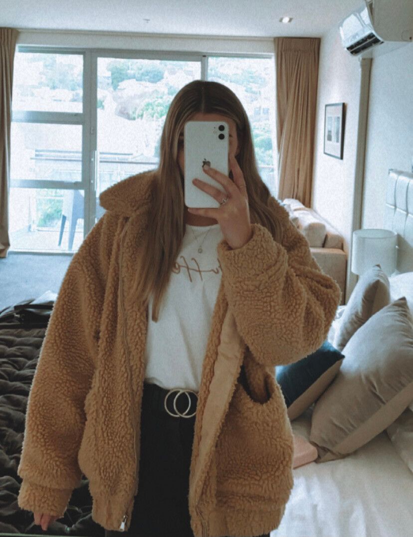 I AM GIA Cosy Winter Oversized Zip Teddy Jacket