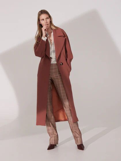 BIANCA SPENDER Copper Suiting Gaia Coat RRP$895