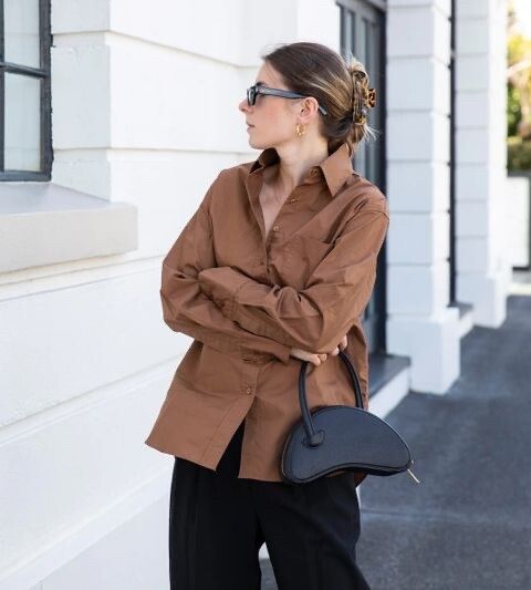 Father Rabbit | Oversized Shirt | Milk Chocolate