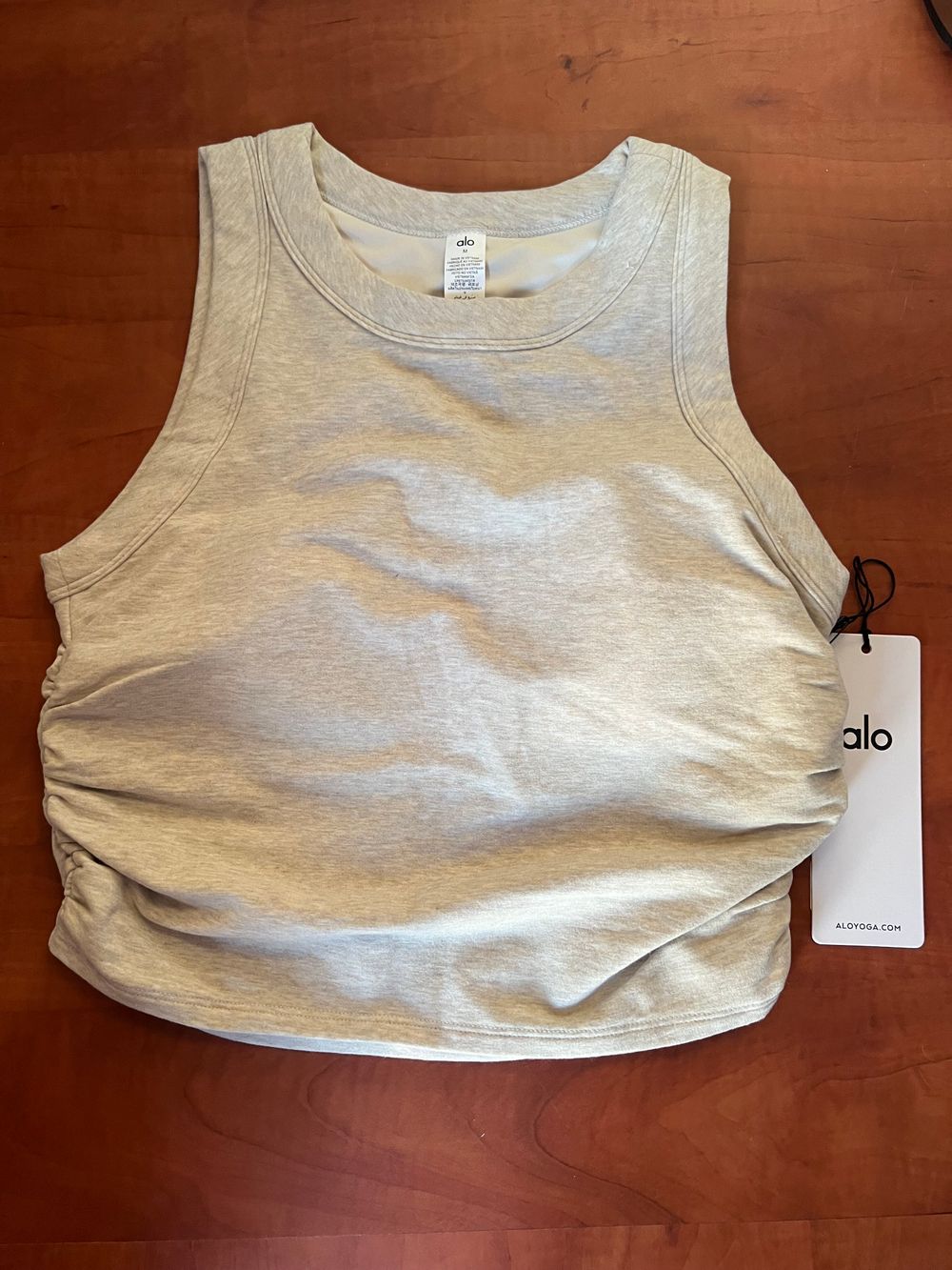Alo Sway Bra Tank, Oatmeal Heather, Size M, Size 8 - 10, BNWT