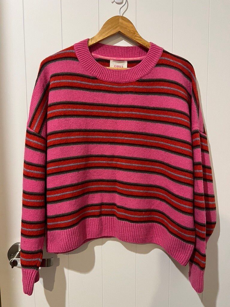Obus Pink Striped Jumper