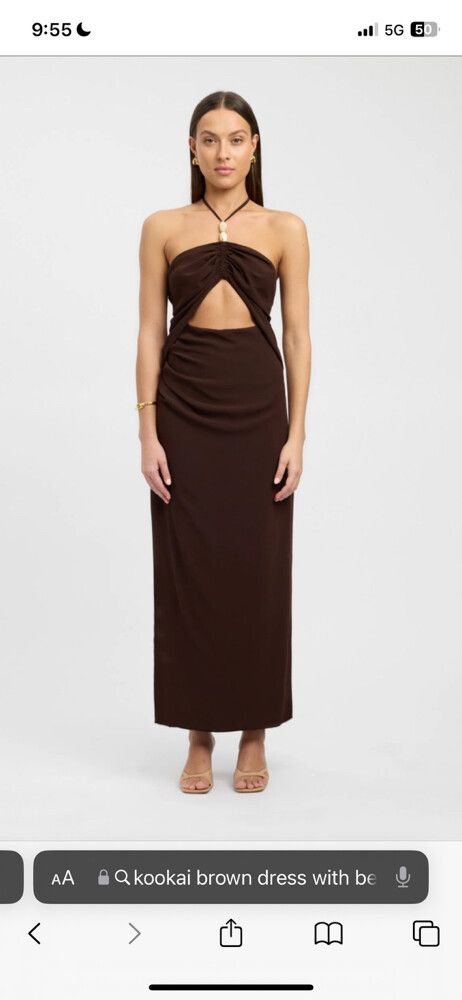 kookai bead dress Cammy Maxi Dress, 4 / Black