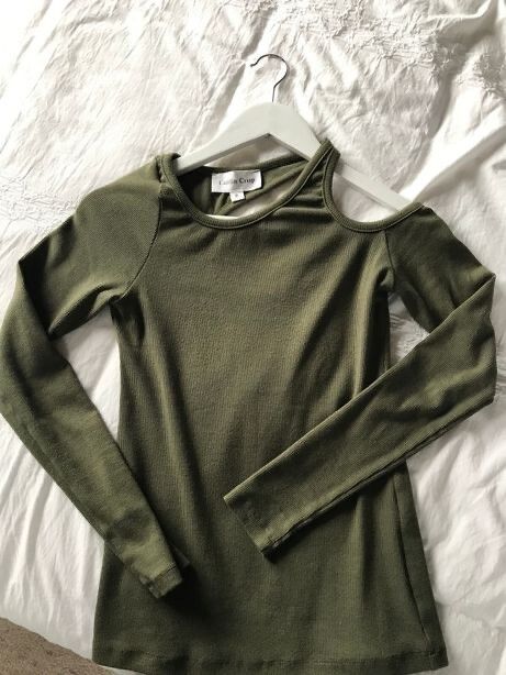 Caitlin Crisp Khaki Smitten Top