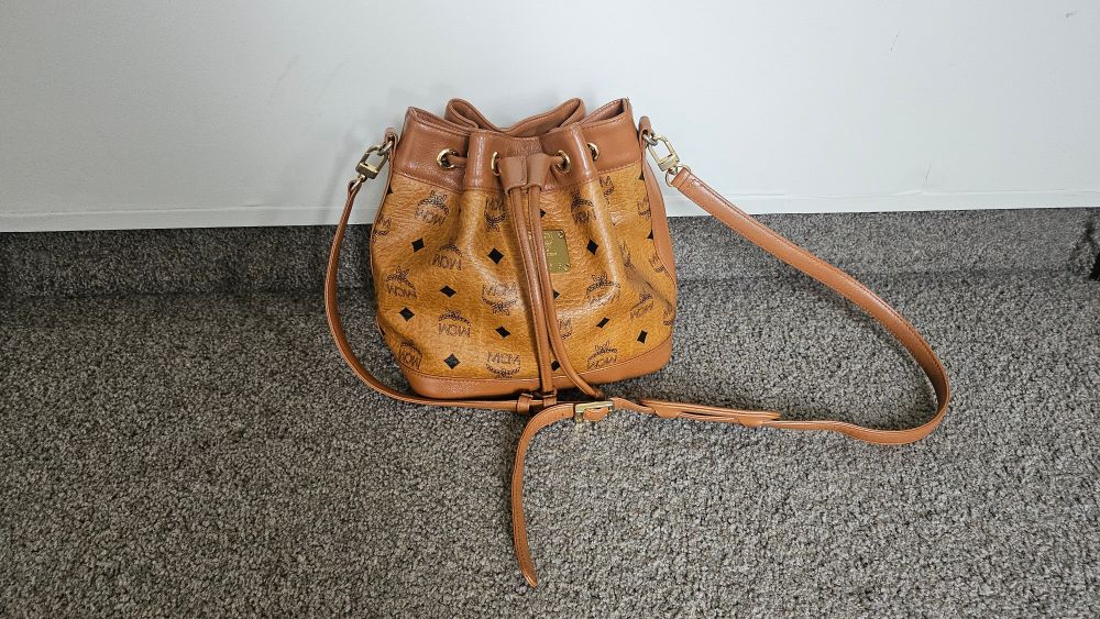 MCM Dessau Drawstring Bag in Visetos