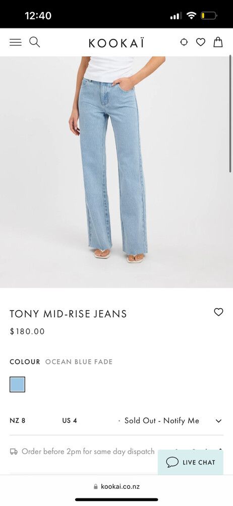 Kookai Tony Mid-Rise Jeans