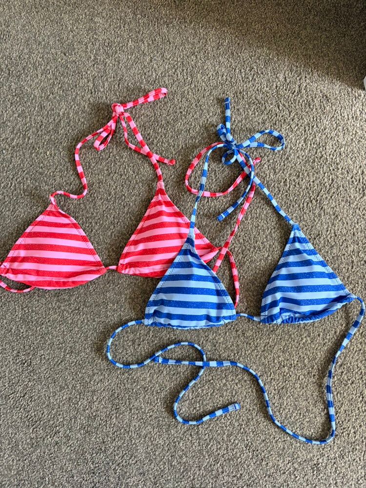 Striped Bikini Top 2x