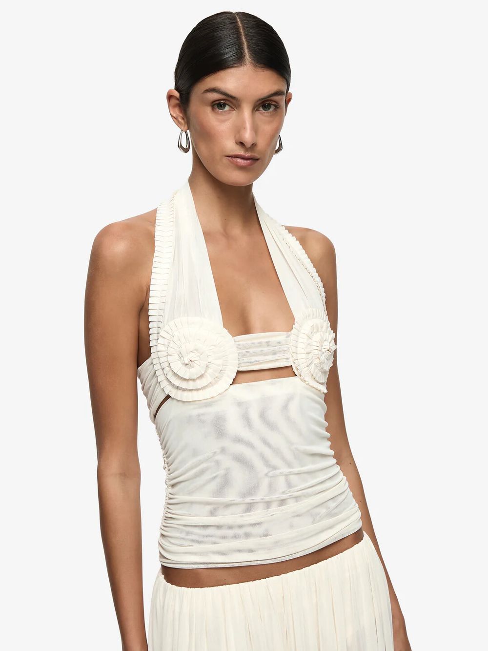 Bec + Bridge cream Dante Spiral Halter Top